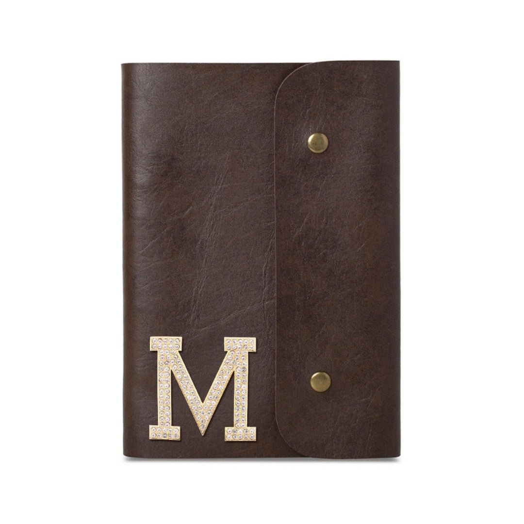 Luxury Diary With Button - Dark Brown - The Signature Box