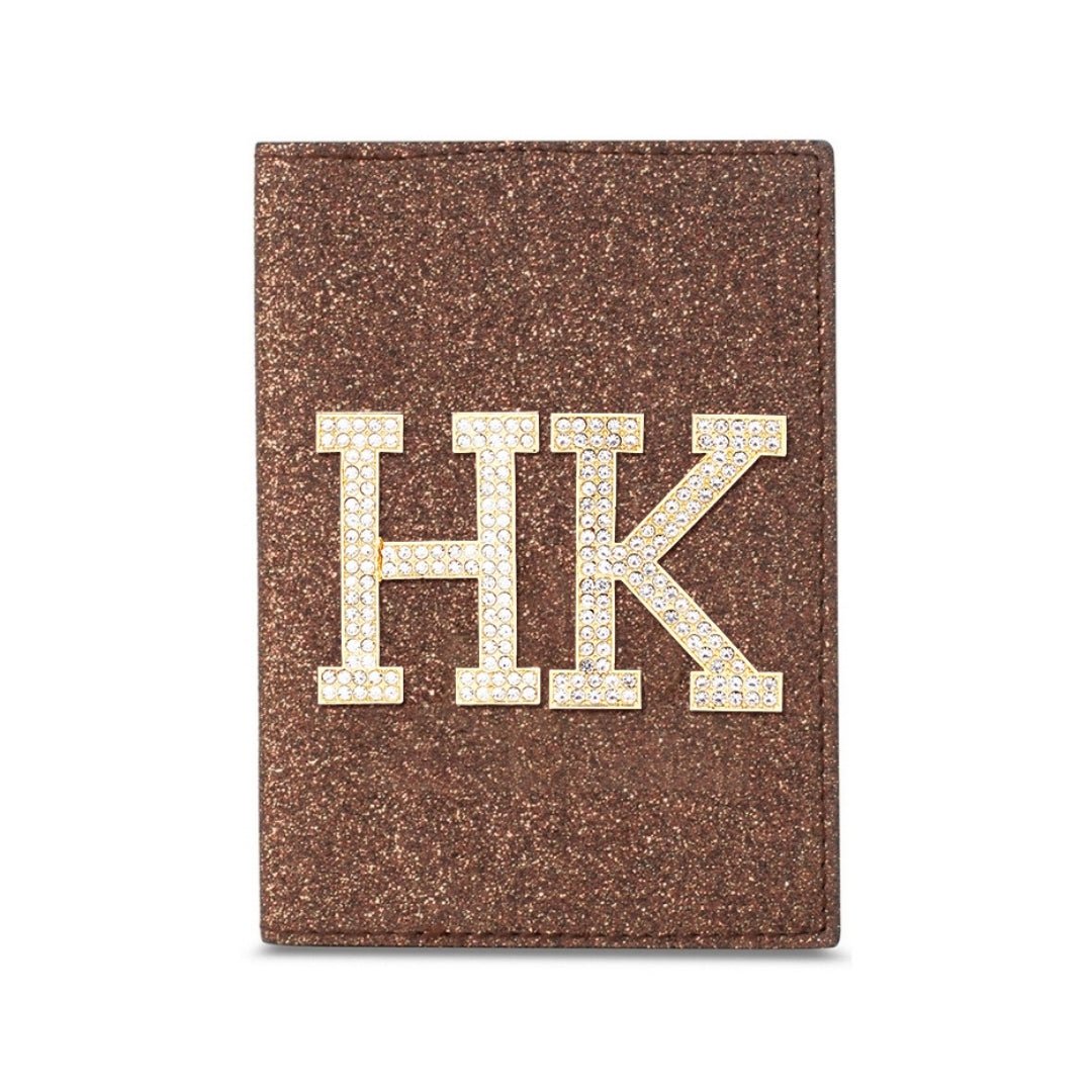 Luxury Passport Holder - Rust Glitter - The Signature Box