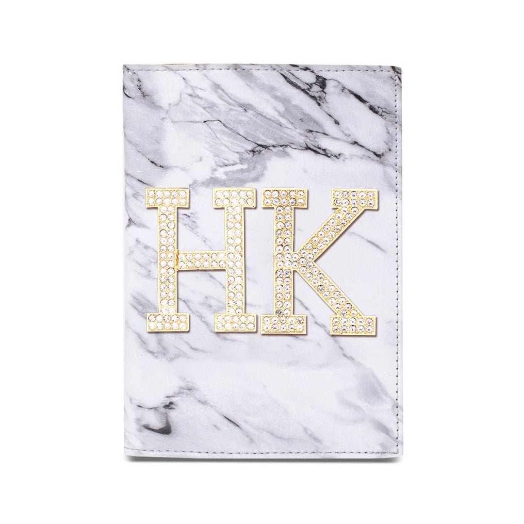 Luxury Passport Holder - White Marble - The Signature Box