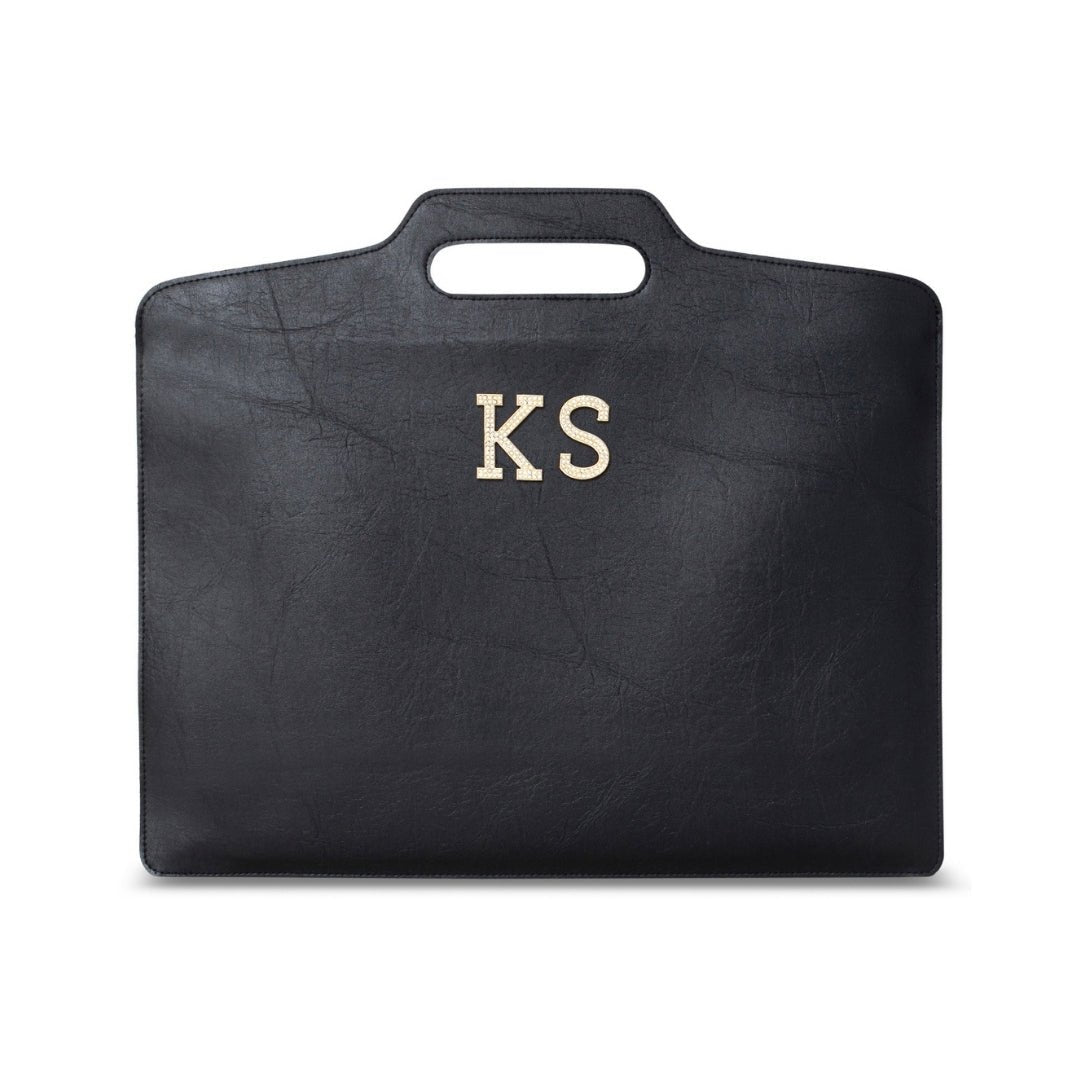 Luxury Slim Laptop Bag - Black - The Signature Box