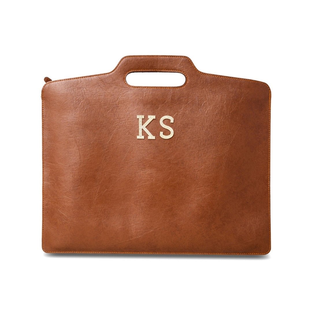 Luxury Slim Laptop Bag - Brown - The Signature Box