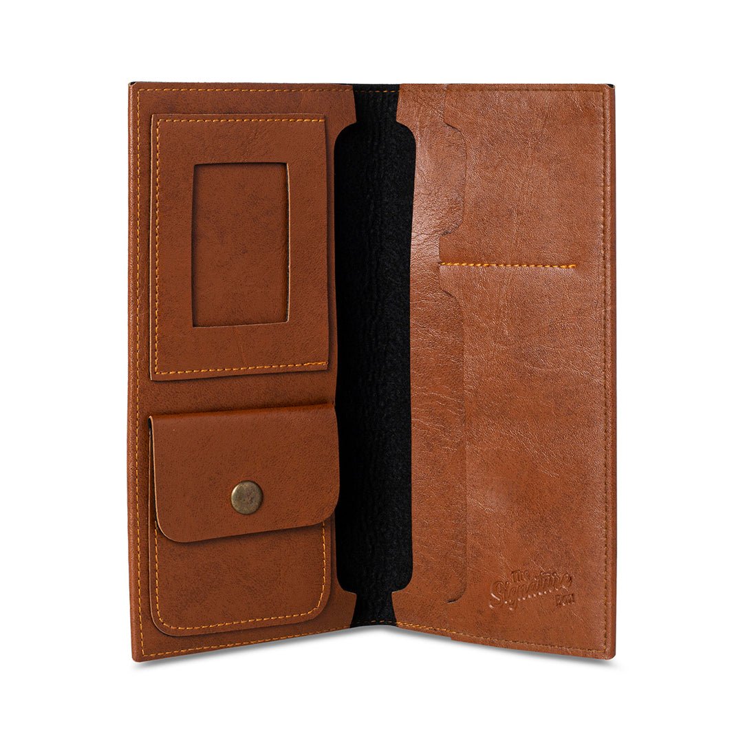 Luxury Travel Folder - Brown - The Signature Box