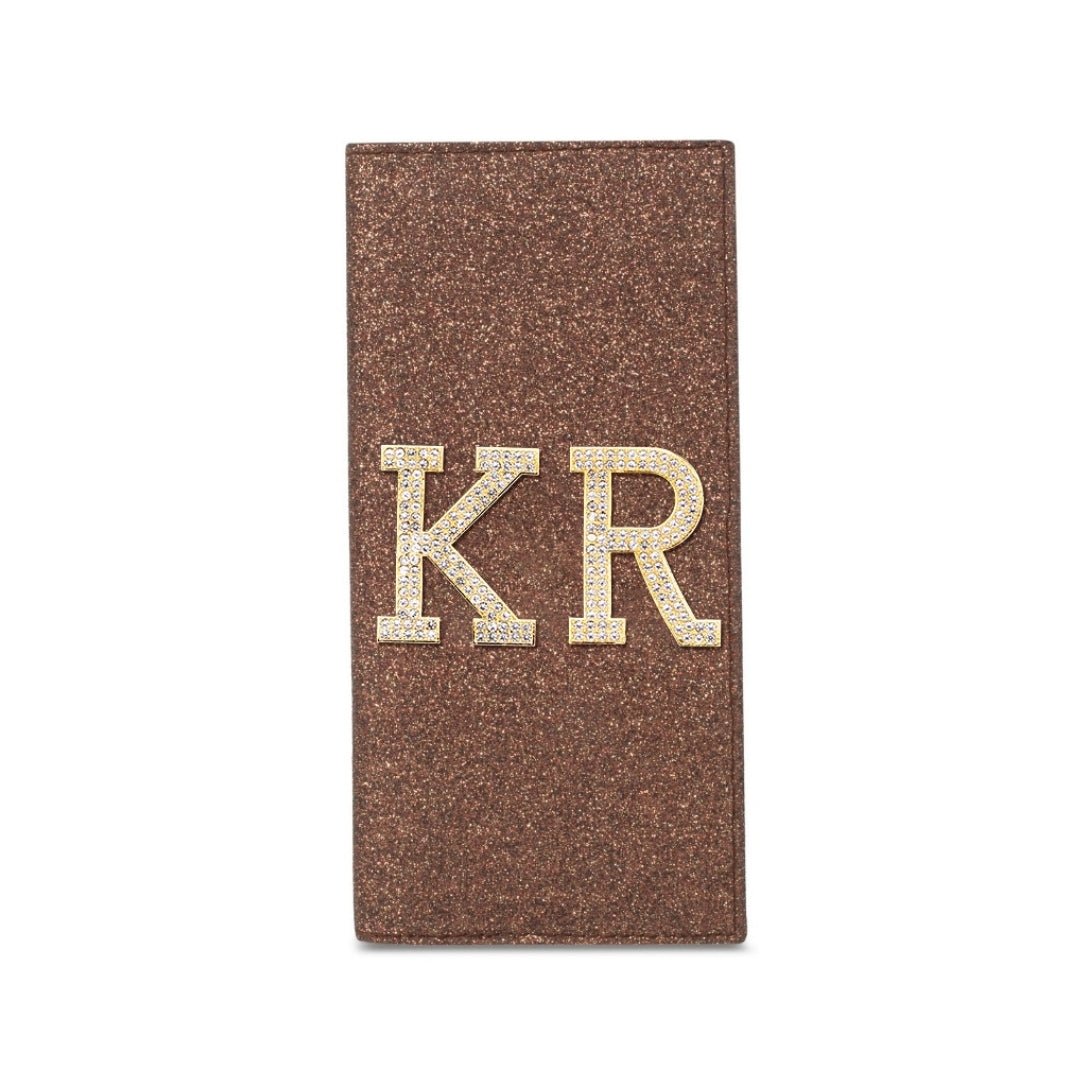 Luxury Travel Folder - Rust Glitter - The Signature Box