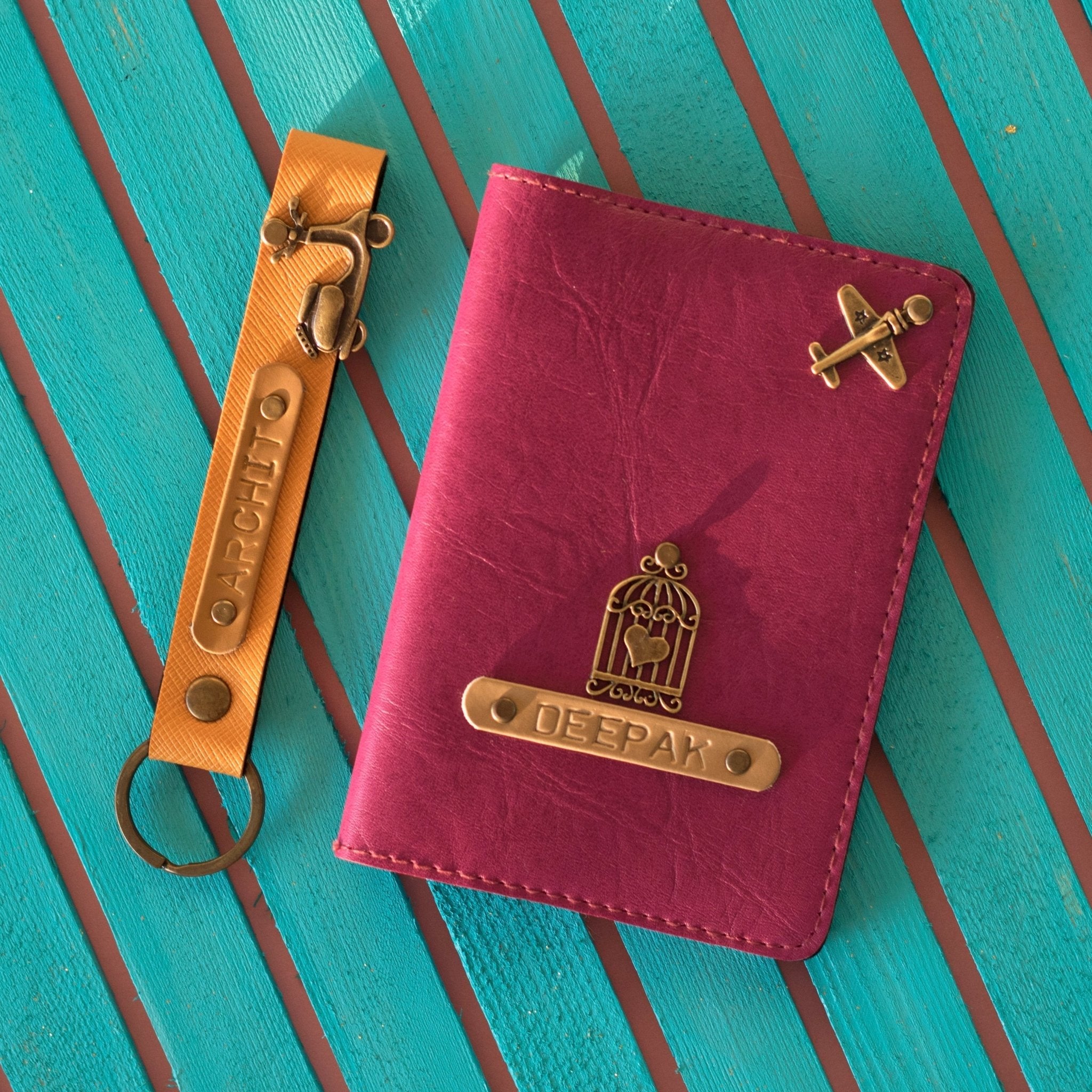 Passport Cover & Keychain Combo Set - The Signature Box