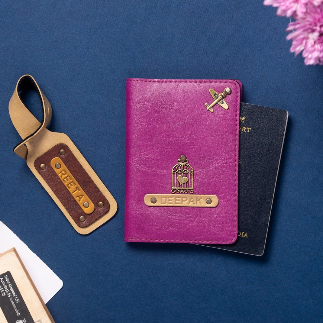 Passport Cover & Luggage Tag Combo Set - The Signature Box