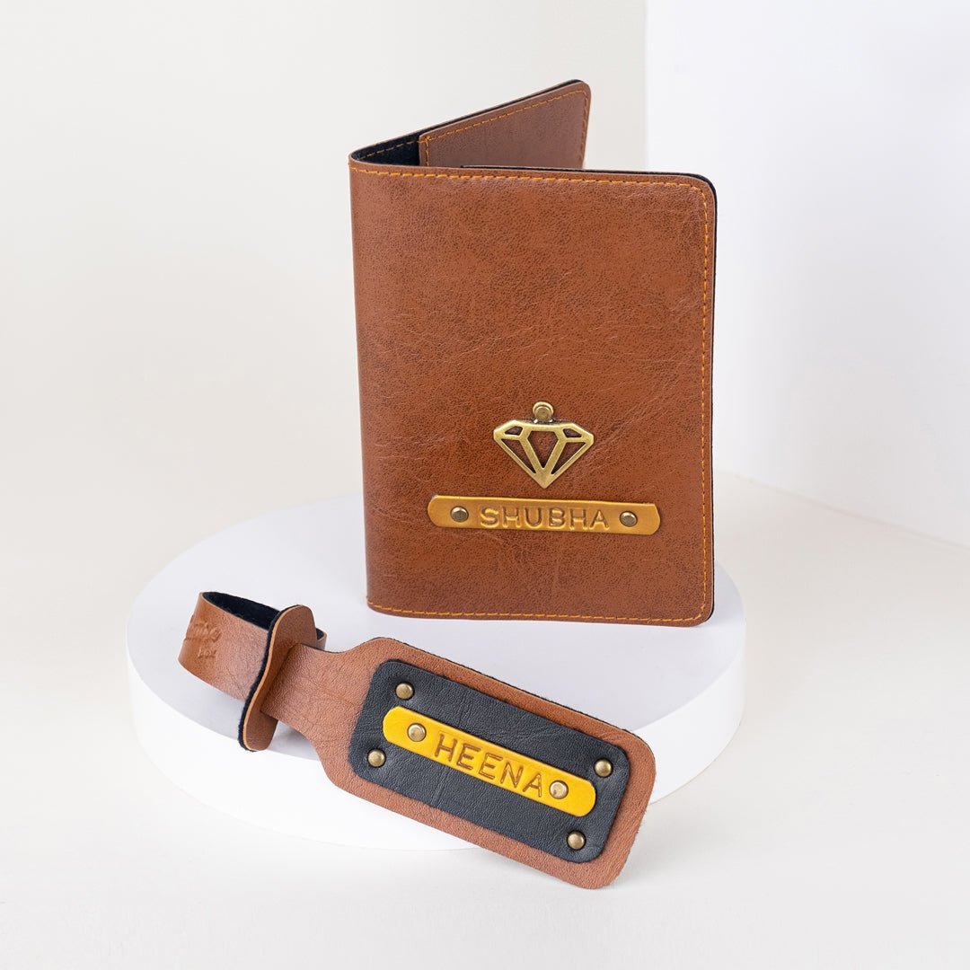 Passport Cover & Luggage Tag Combo Set - The Signature Box