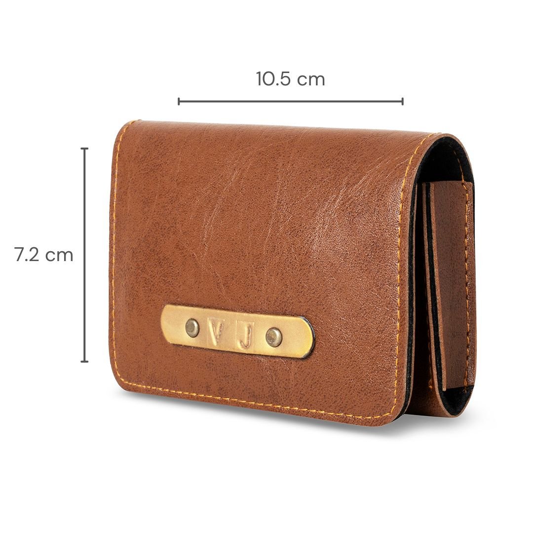 Personalised Business Card Holder - Brown - The Signature Box
