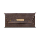 Personalised Cheque Book Holder - Dark Brown - The Signature Box