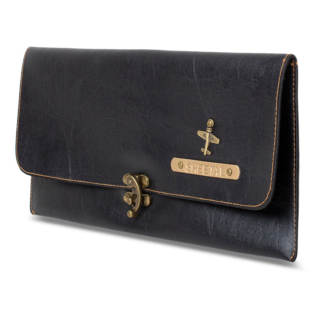 Personalised Clutch - Black - The Signature Box