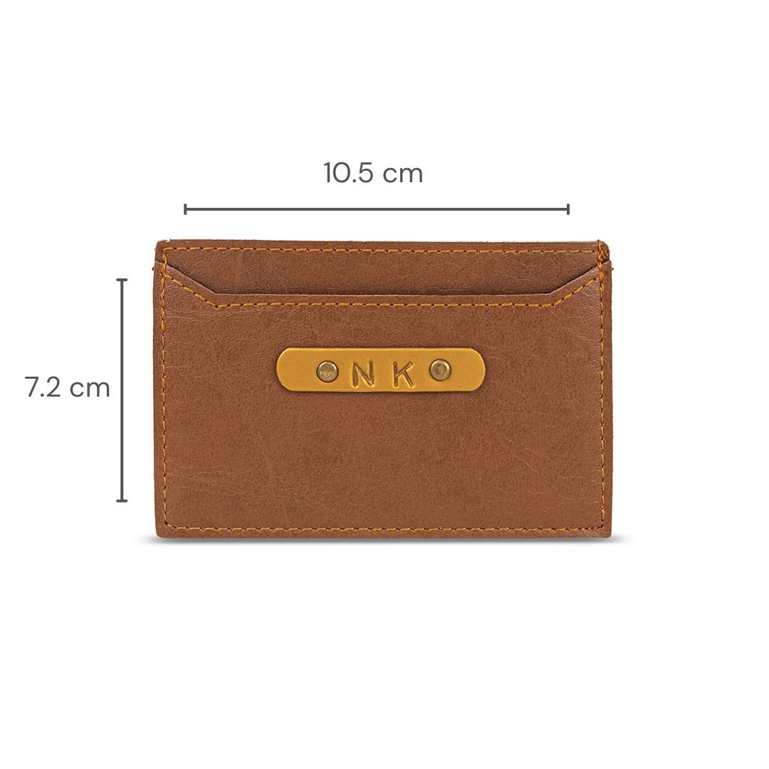 Personalised Credit Card Holder - Brown - The Signature Box