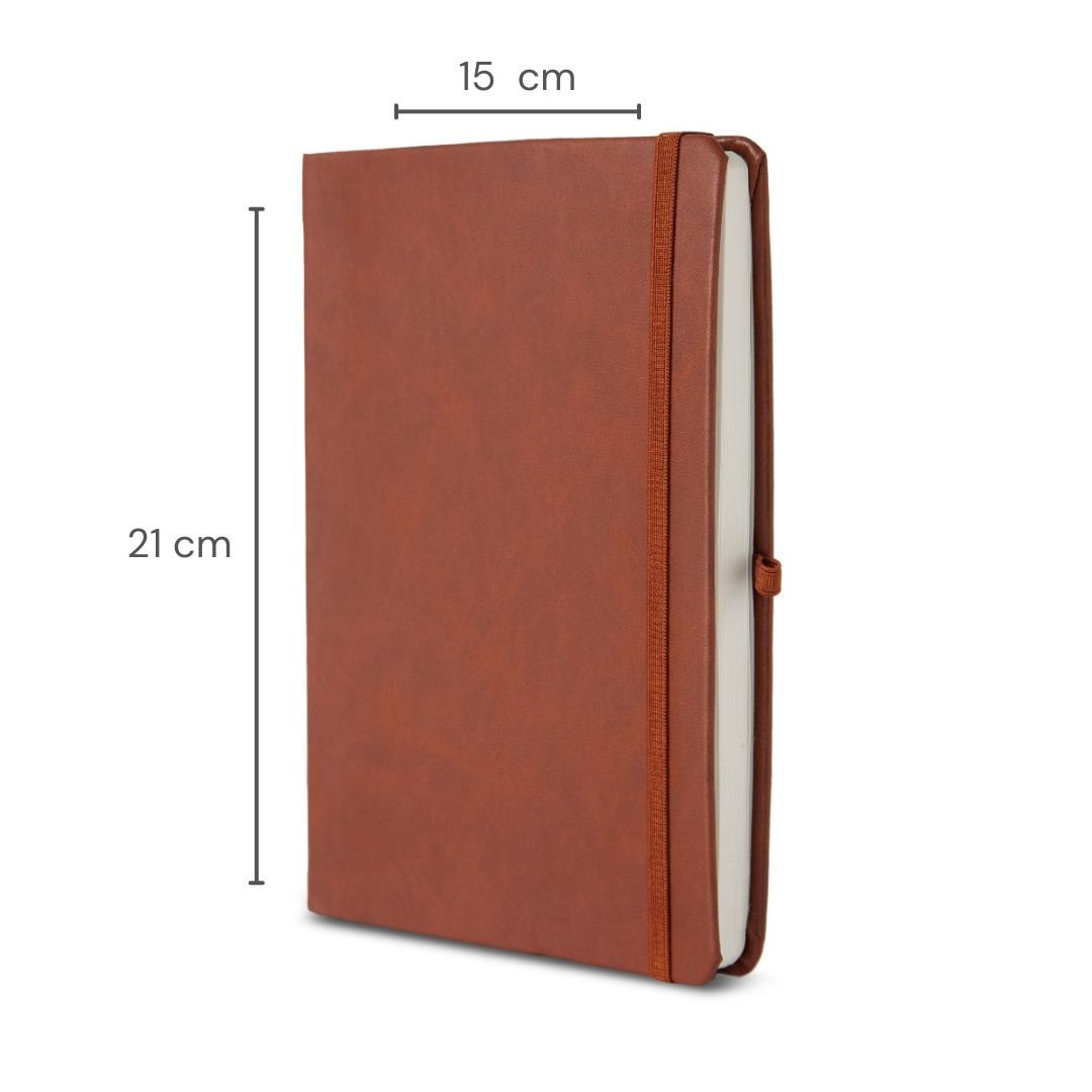 Personalised Hard Bound Diary - Brown - The Signature Box