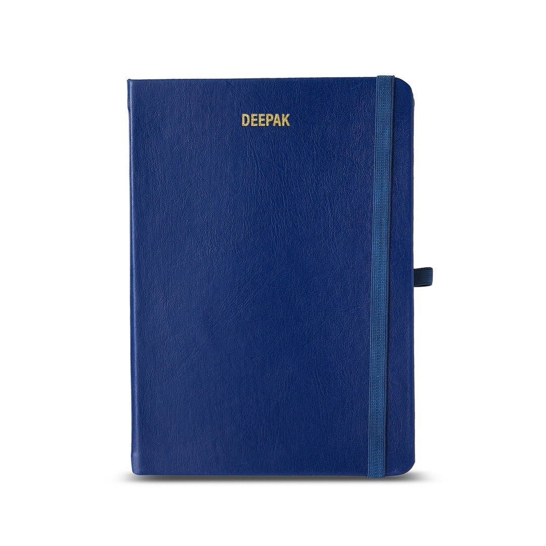 Personalised Hard Bound Diary - Dark Blue - The Signature Box