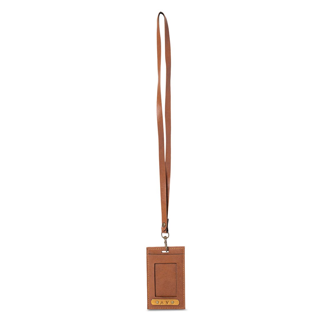 Personalised ID Card Holder - Brown - The Signature Box