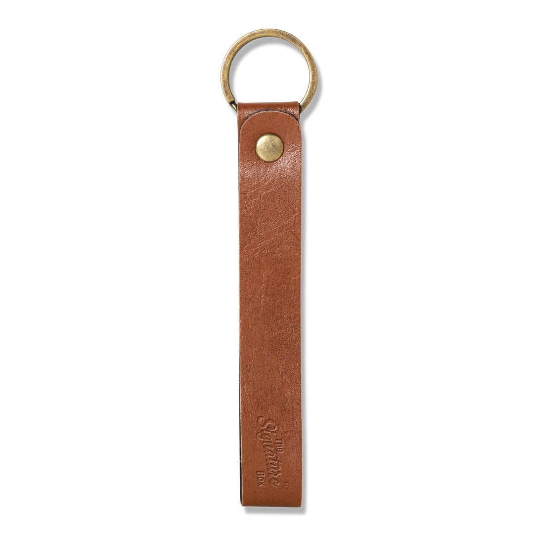 Personalised Keychain - Brown - The Signature Box