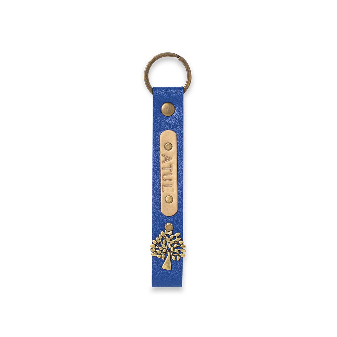 Personalised Keychain - Dark Blue - The Signature Box