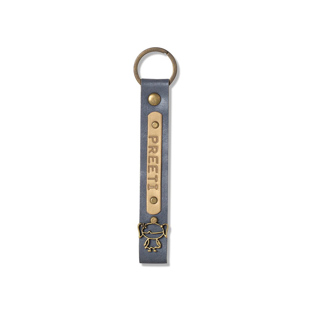 Personalised Keychain - Grey - The Signature Box