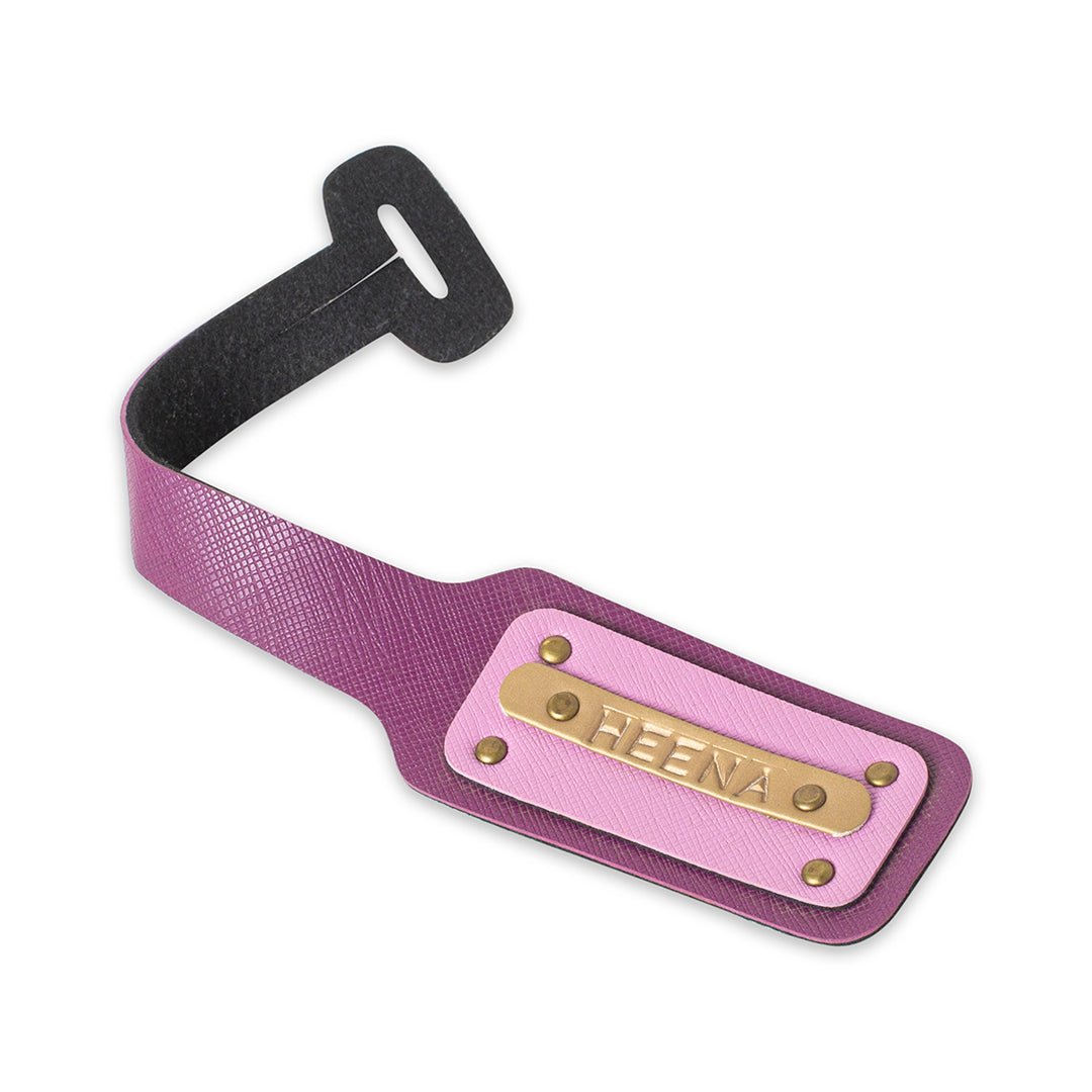Personalised Luggage Tag - Purple - The Signature Box