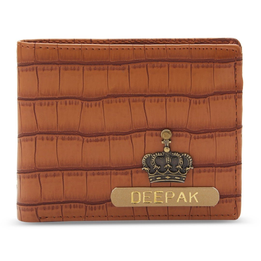 Personalised Men’s Wallet - Brown Pattern - The Signature Box