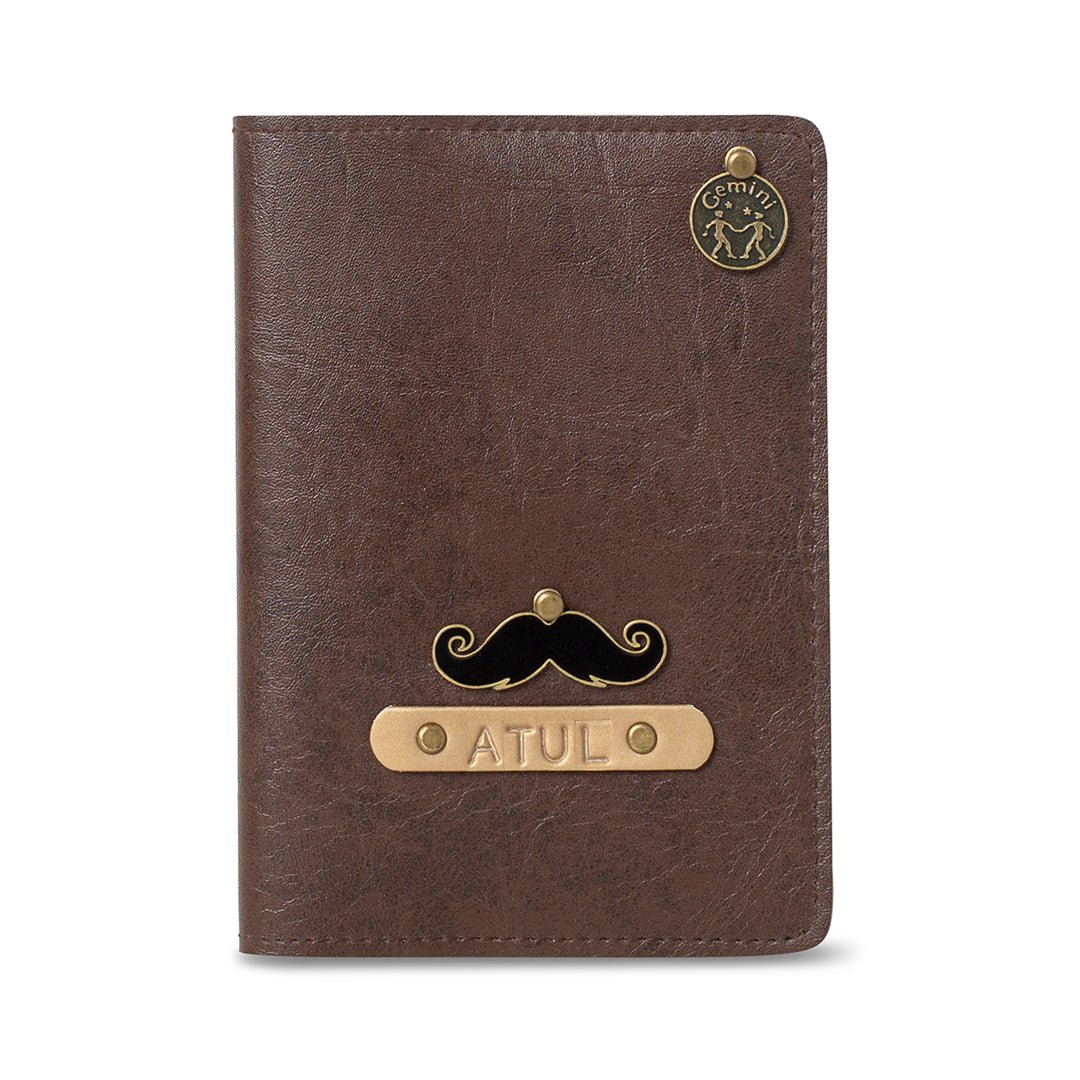 Personalised Passport Cover - Dark brown - The Signature Box