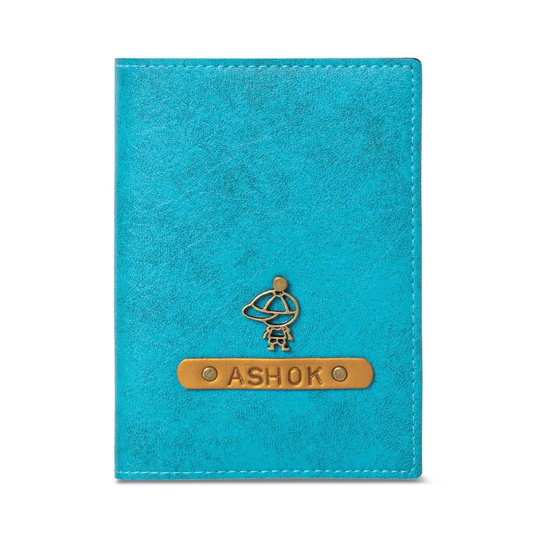 Personalised Passport Cover - Light Blue - The Signature Box