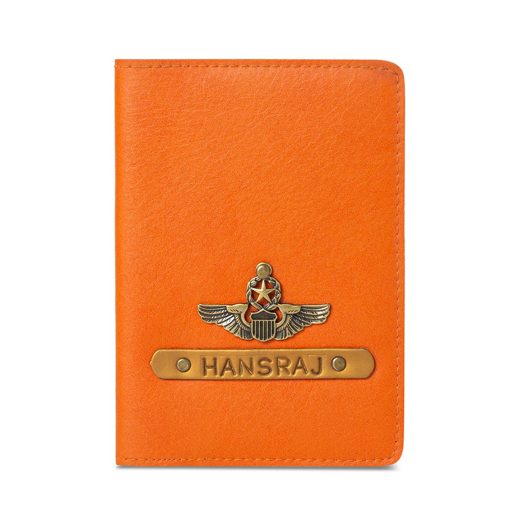 Personalised Passport Cover - Orange - The Signature Box