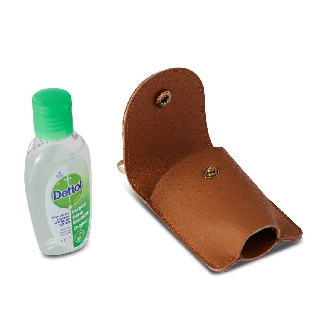 Personalised Sanitizer Pouch - Brown - The Signature Box