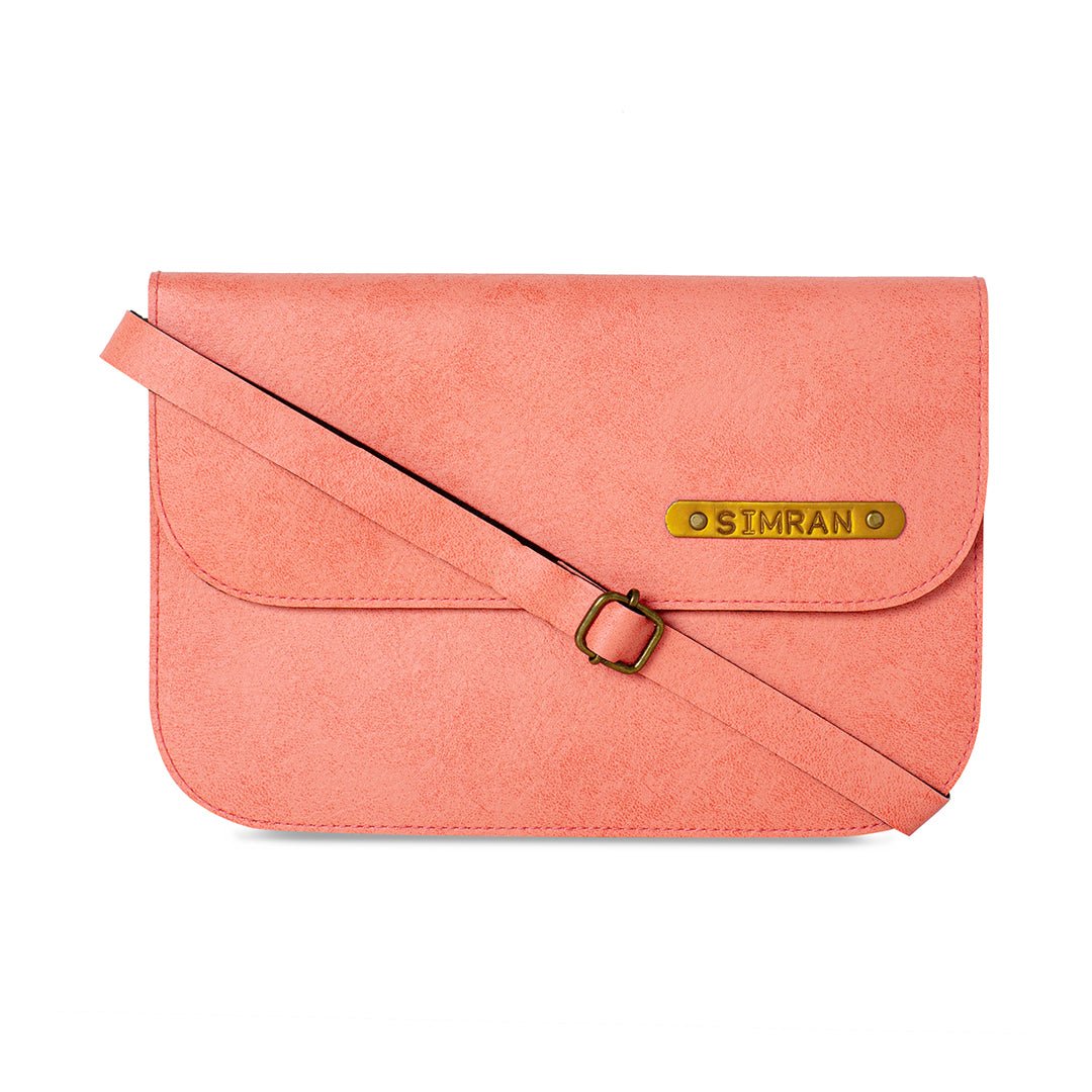 Personalised Sling Bag - Light Pink - The Signature Box
