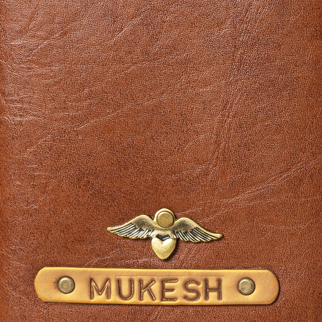 Personalised Travel Folder - Brown - The Signature Box