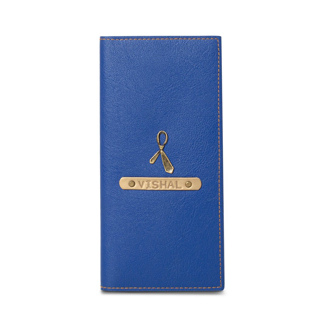 Personalised Travel Folder - Dark Blue - The Signature Box