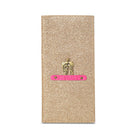 Personalised Travel Folder - Gold Glitter - The Signature Box