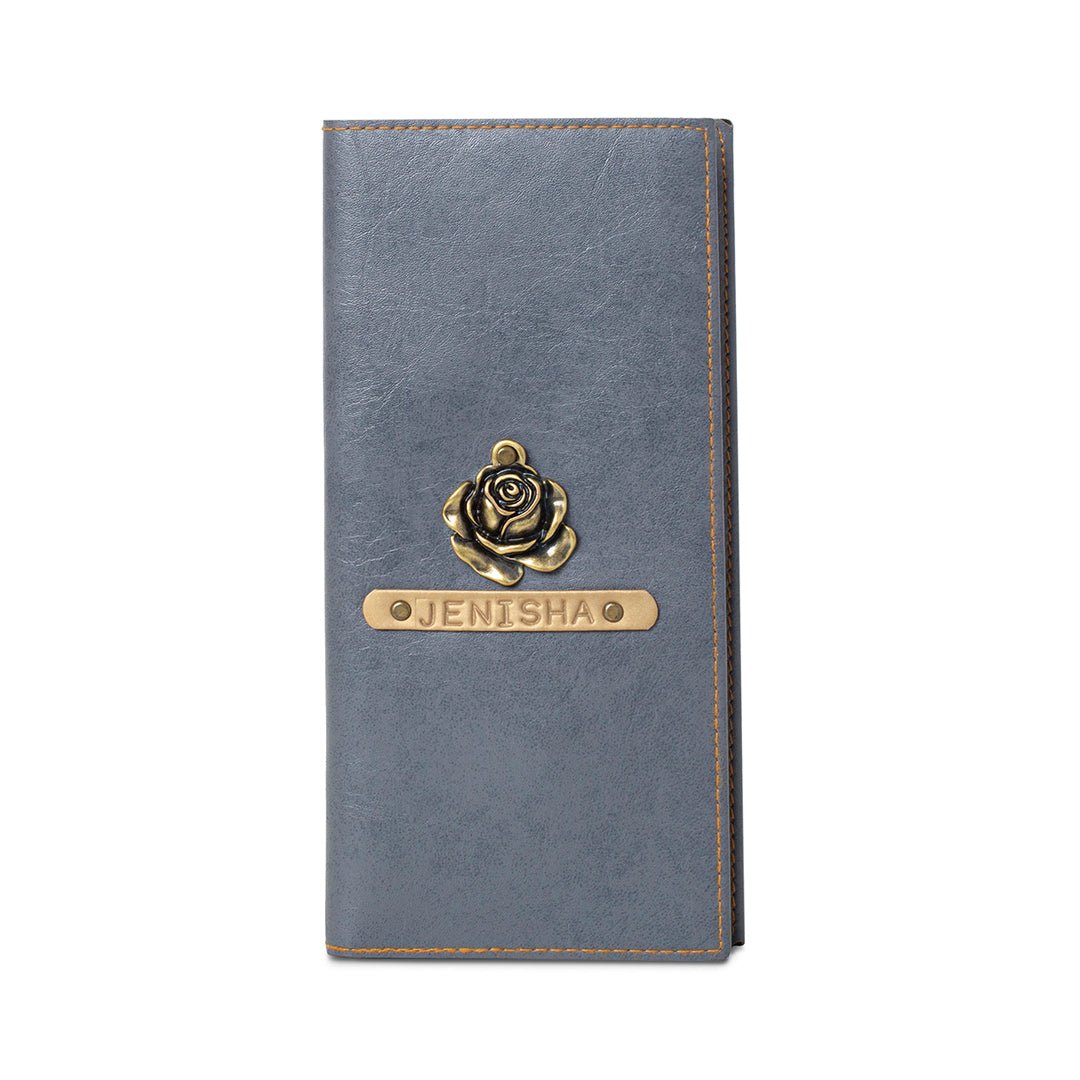 Personalised Travel Folder - Grey - The Signature Box