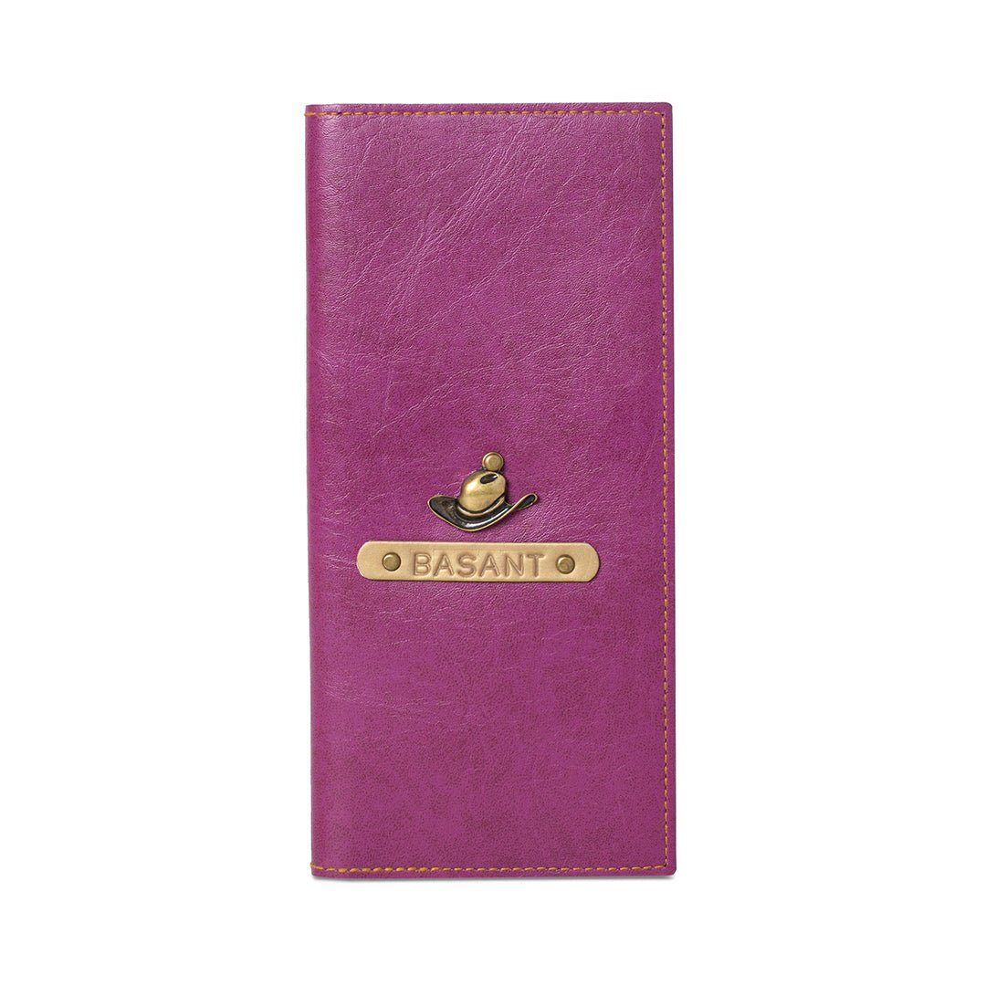 Personalised Travel Folder - Magenta - The Signature Box