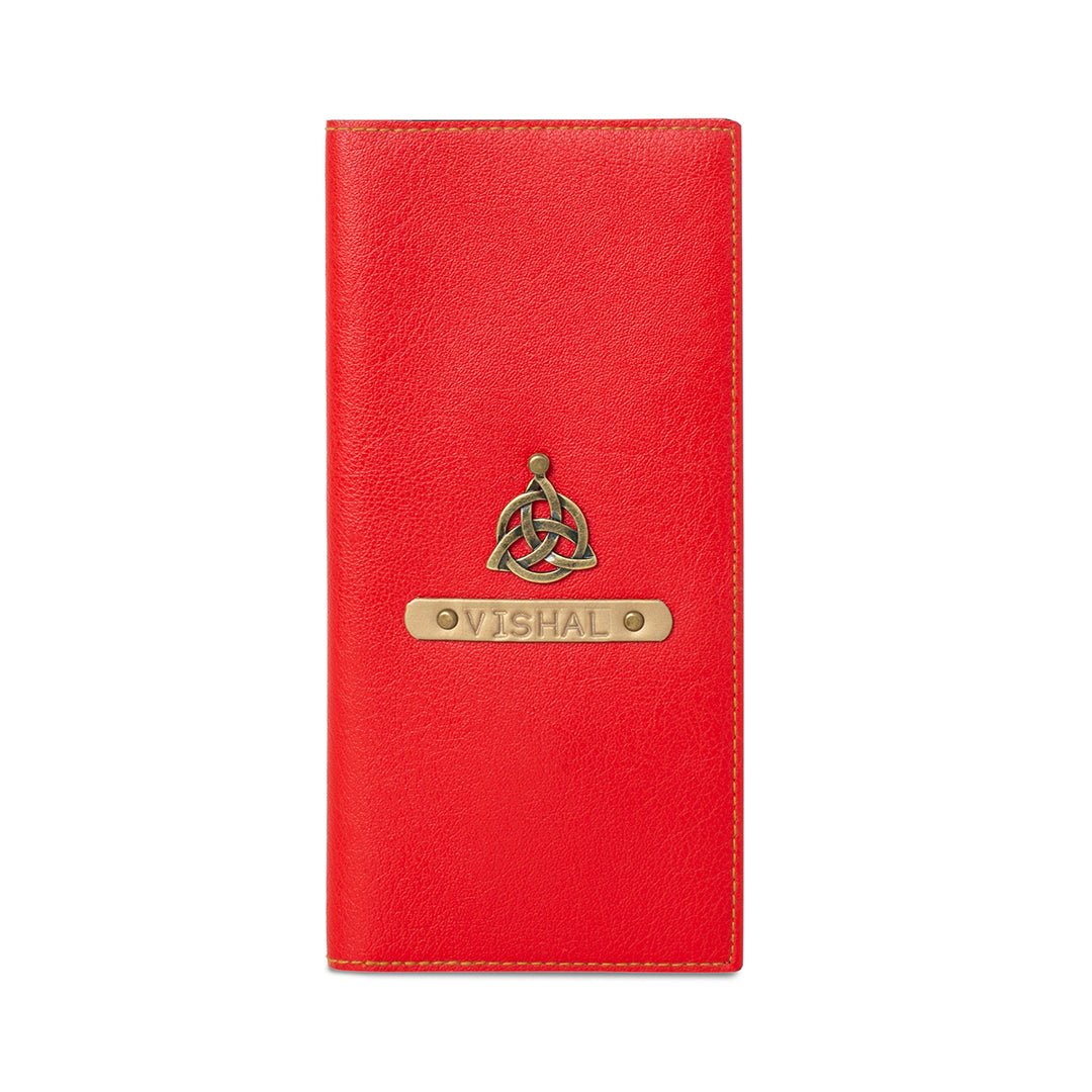 Personalised Travel Folder - Red - The Signature Box
