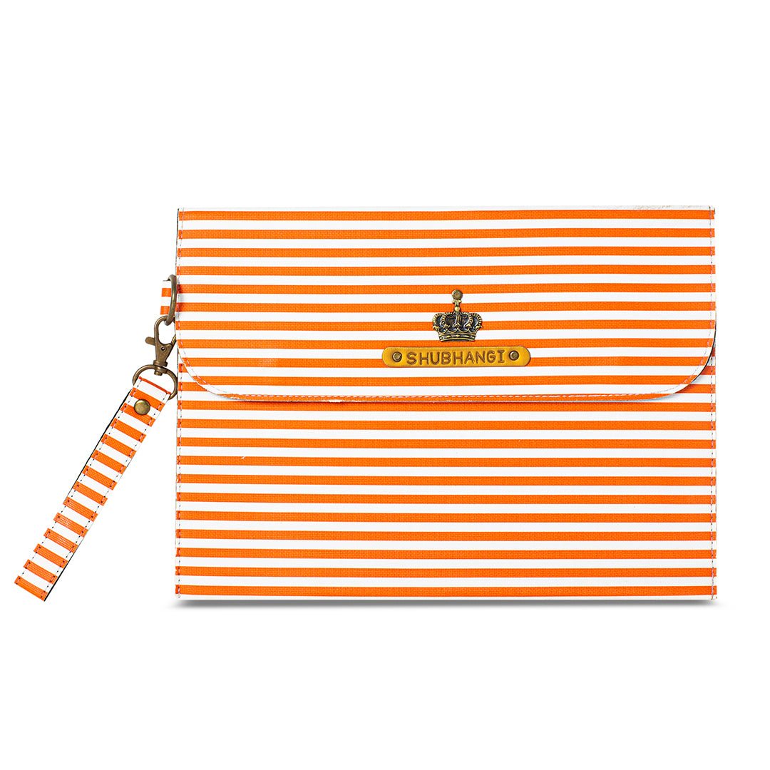 Printed iPad Sleeve - Orange Lining - The Signature Box