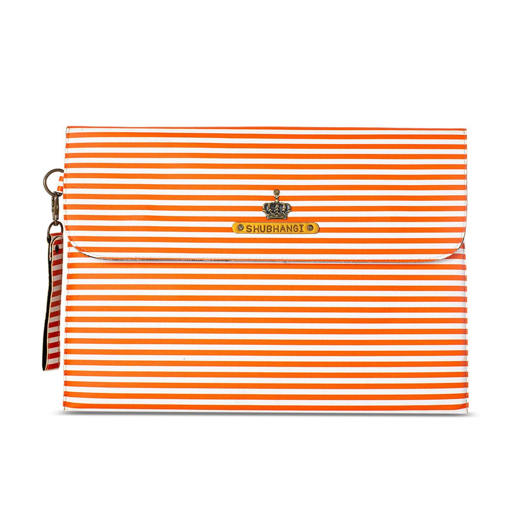 Printed Laptop Sleeve - Orange Lining - The Signature Box