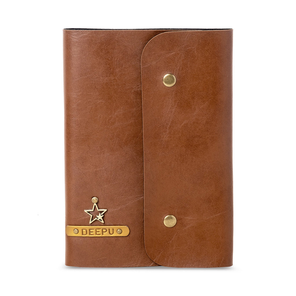 brown personalized diary