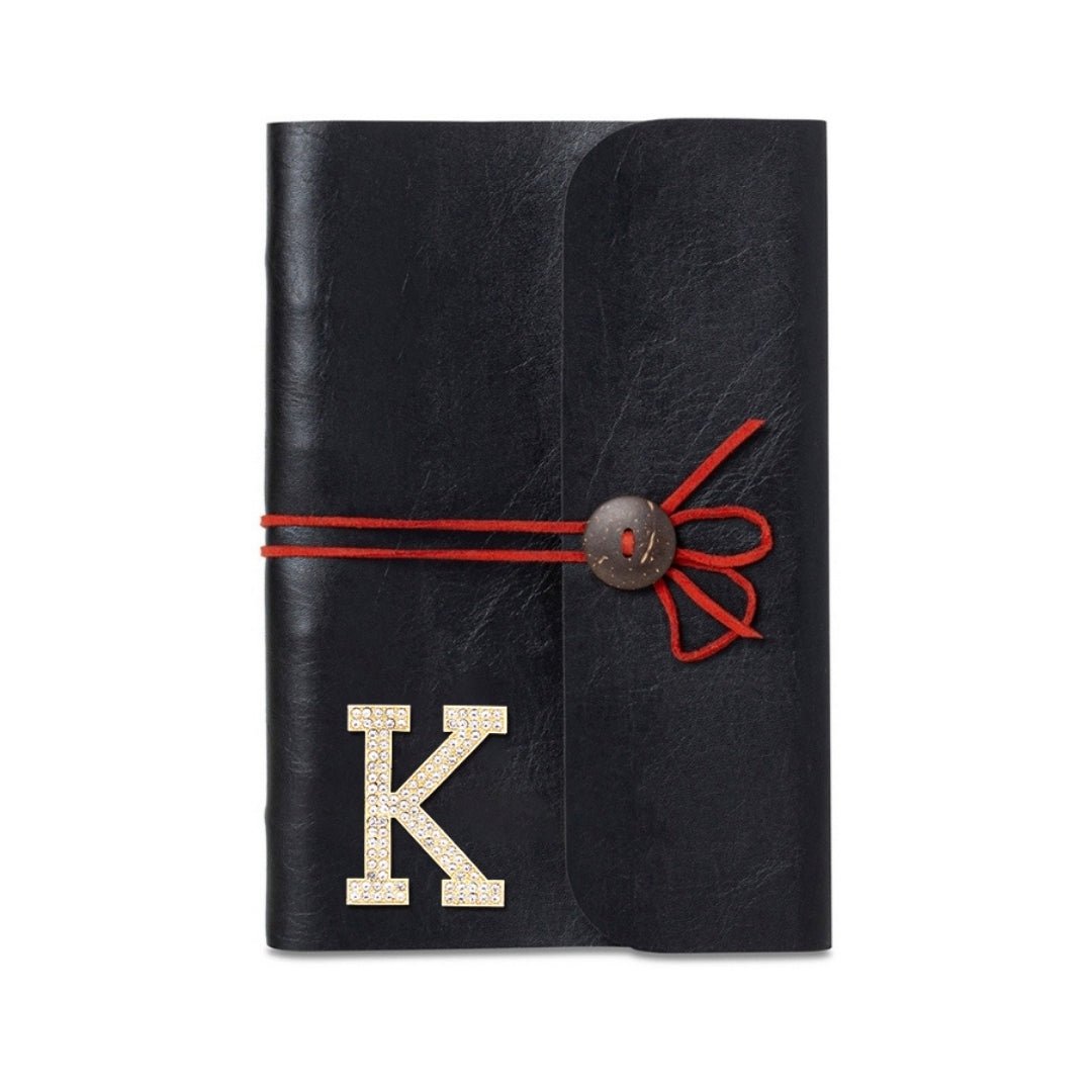 Luxury Diary With Thread - Black with Red Thread - The Signature Box