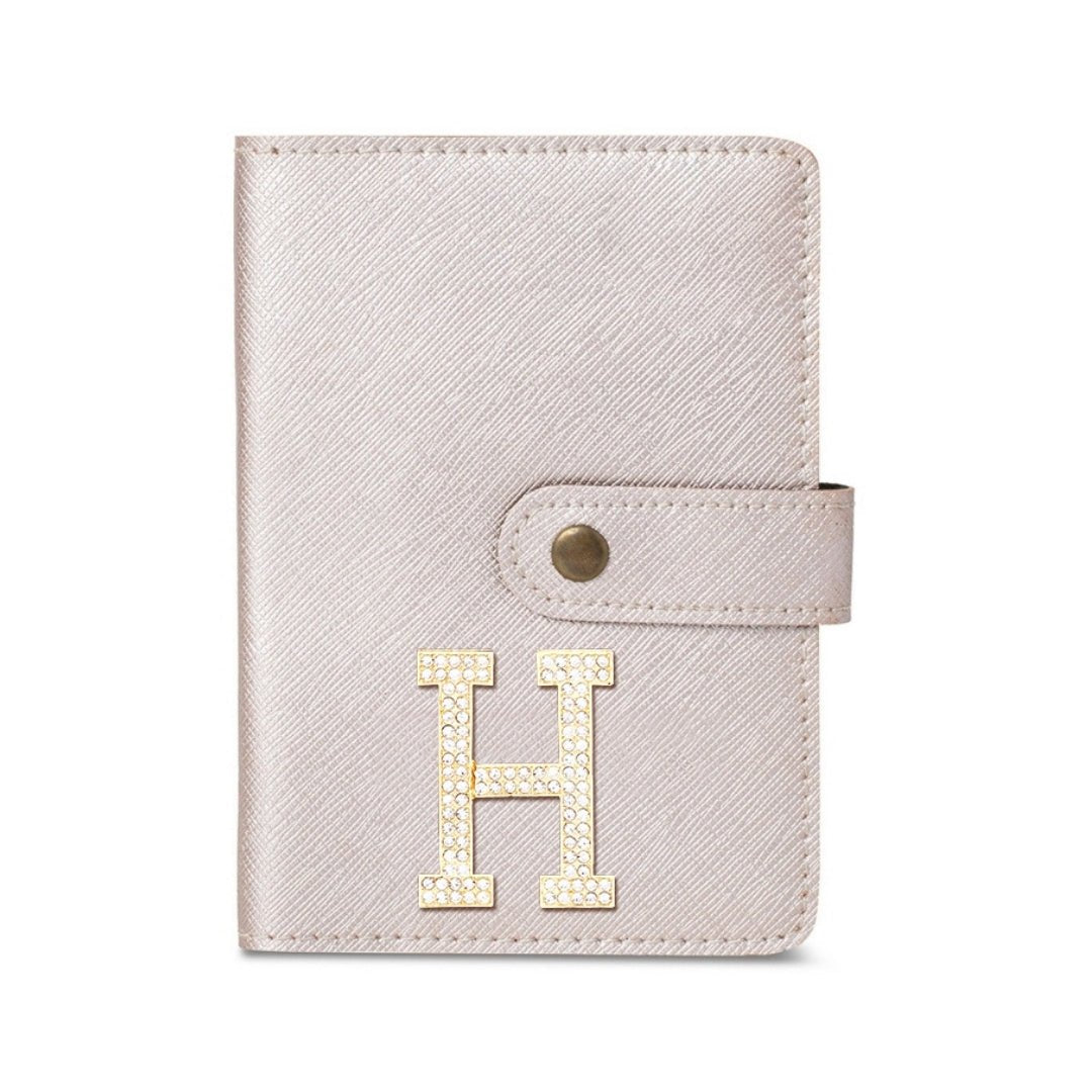 Luxury Passport Cover with Button - Rosegold - The Signature Box
