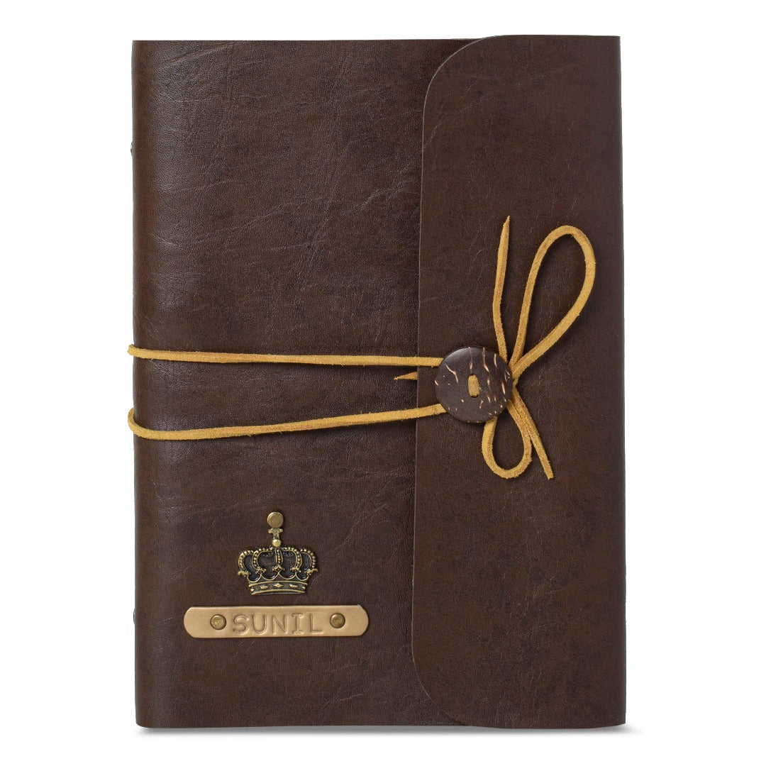 Black Personalized Dairy With Thread