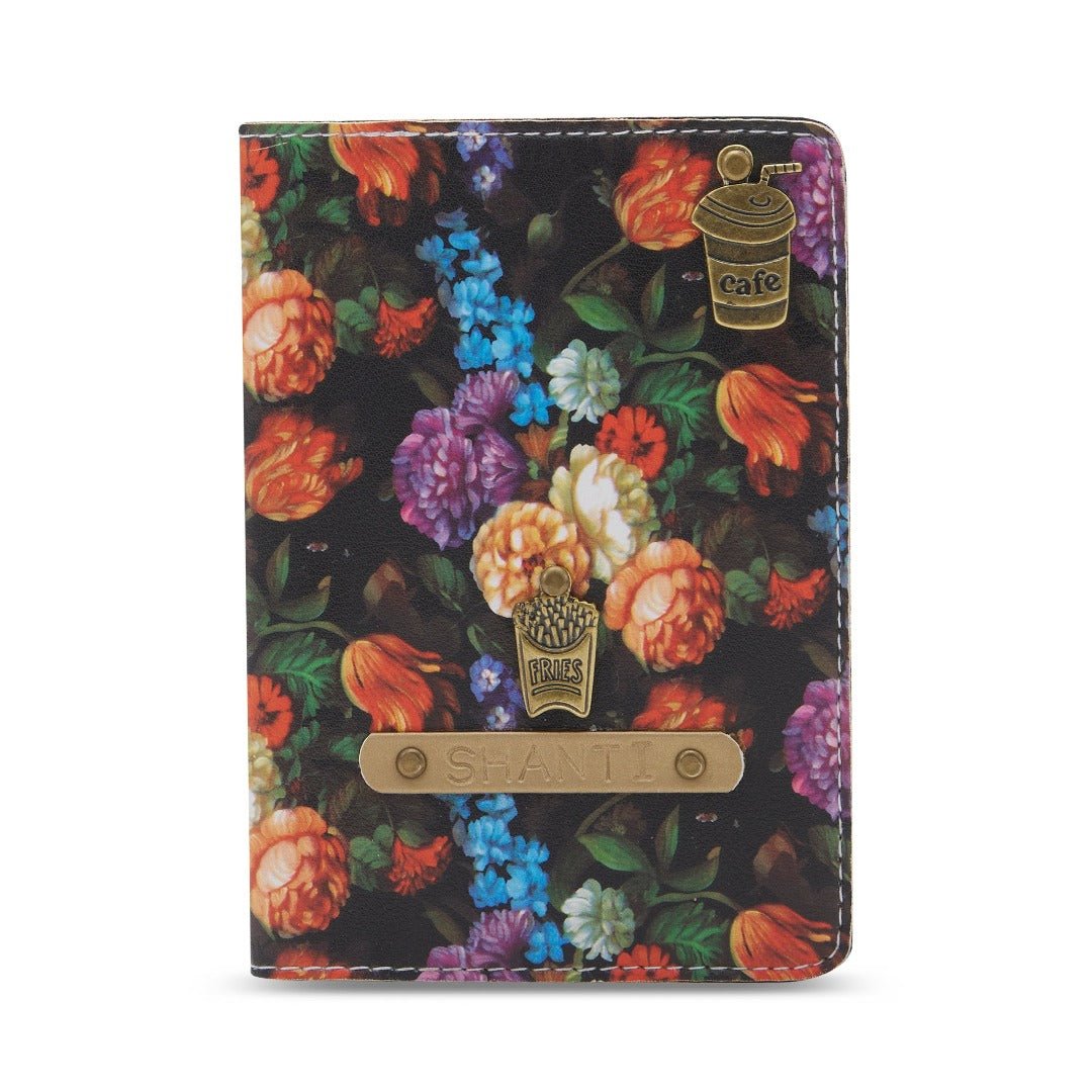 Exclusive Passport Cover - Black Floral - The Signature Box
