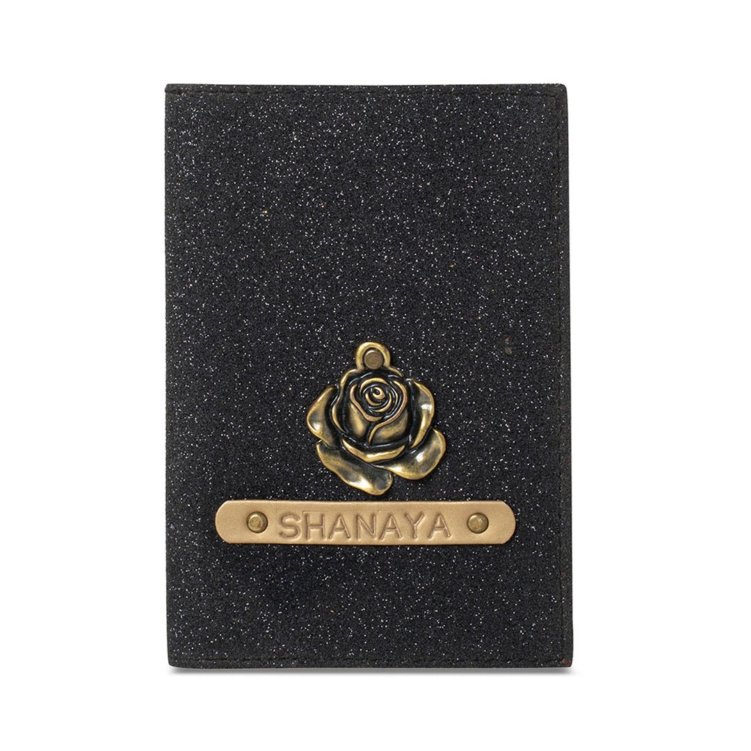 Exclusive Passport Cover - Black Glitter - The Signature Box