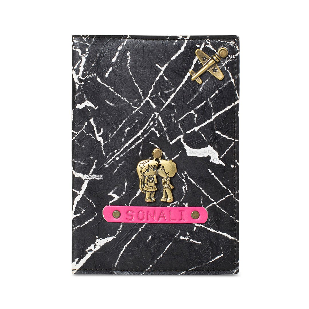 Exclusive Passport Cover - Black Marble - The Signature Box