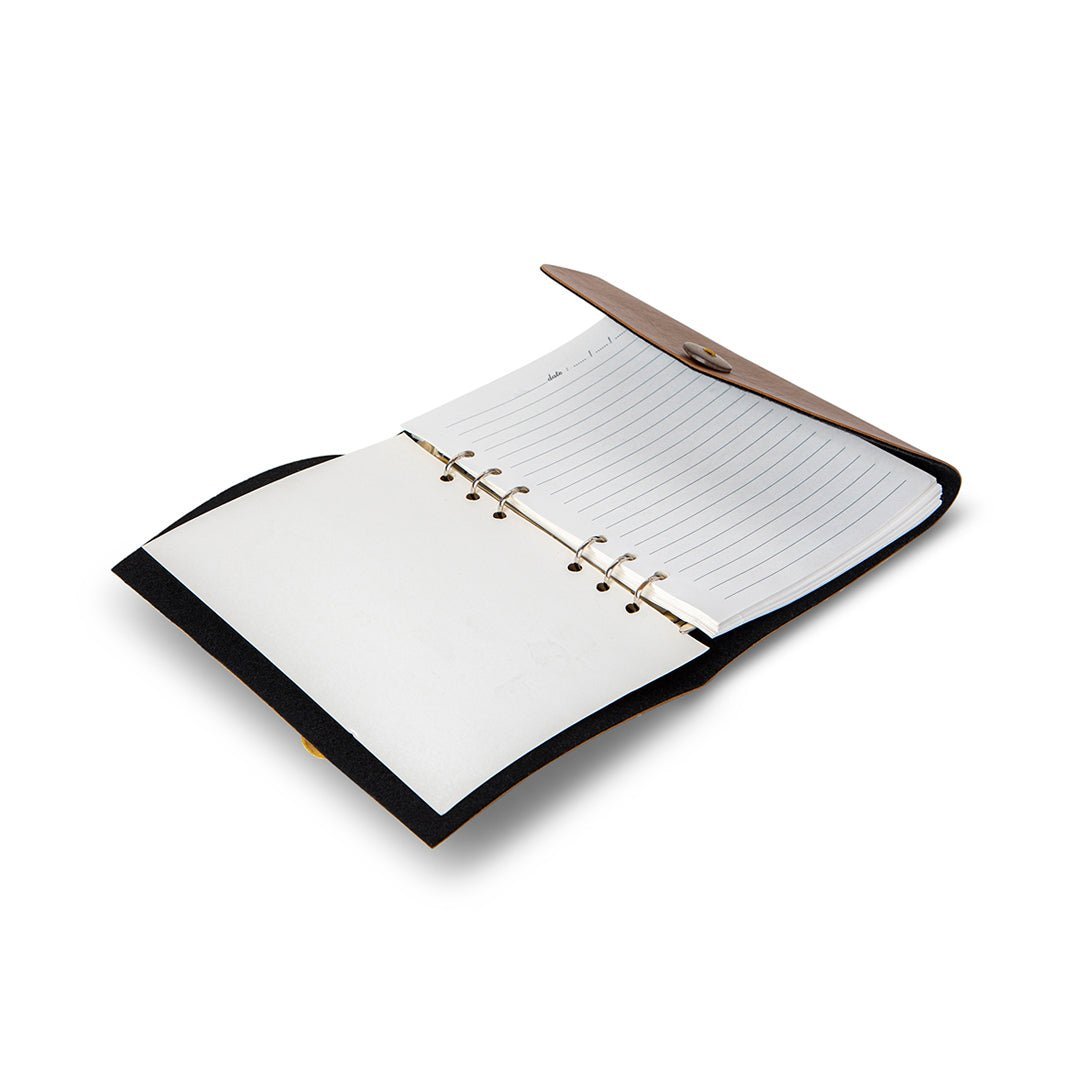 Luxury Diary With Thread - Brown with Beige Thread - The Signature Box