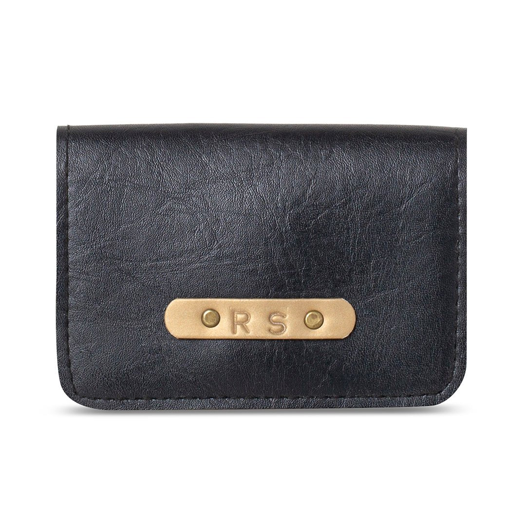 Personalised Business Card Holder - Black - The Signature Box
