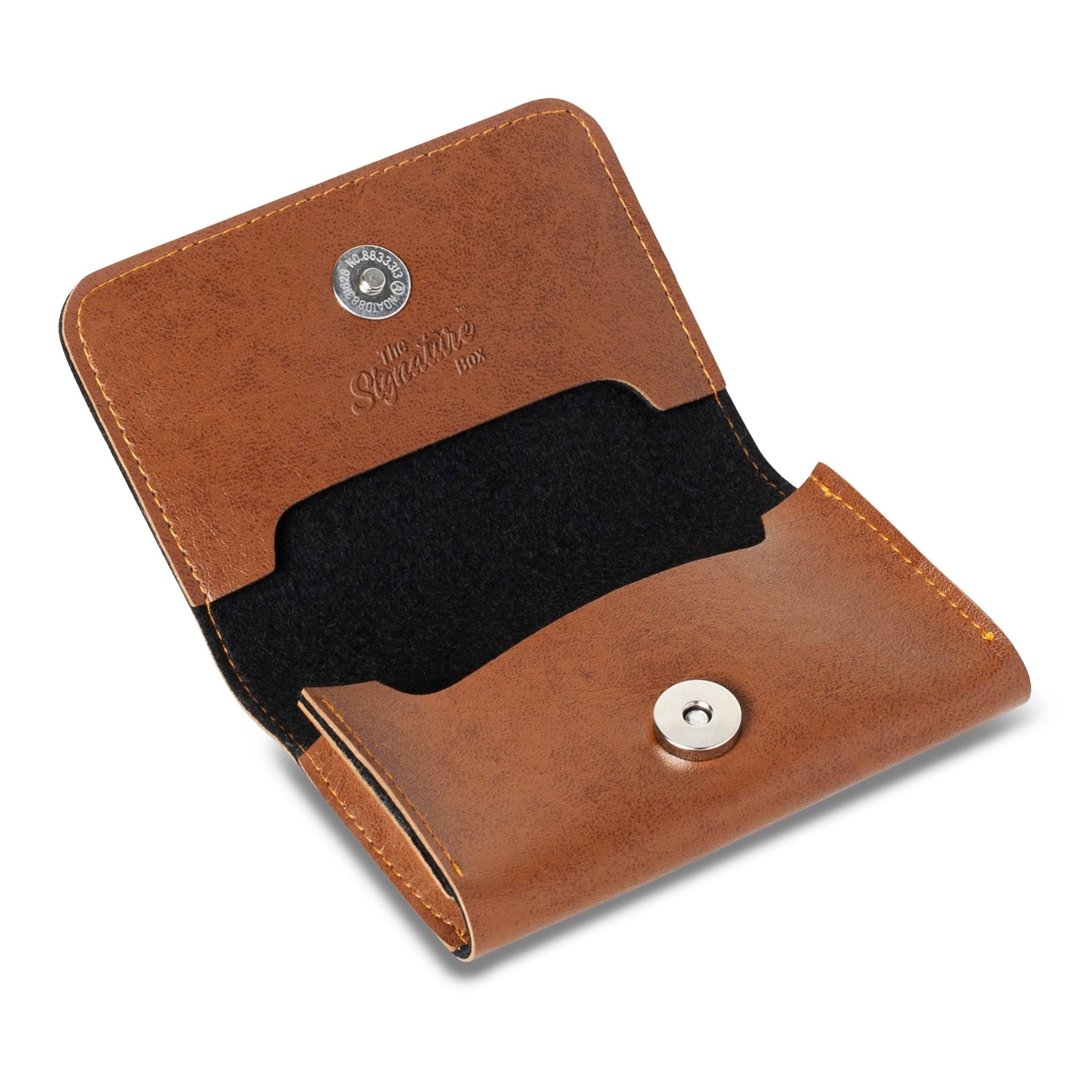 Personalised Business Card Holder - Brown - The Signature Box