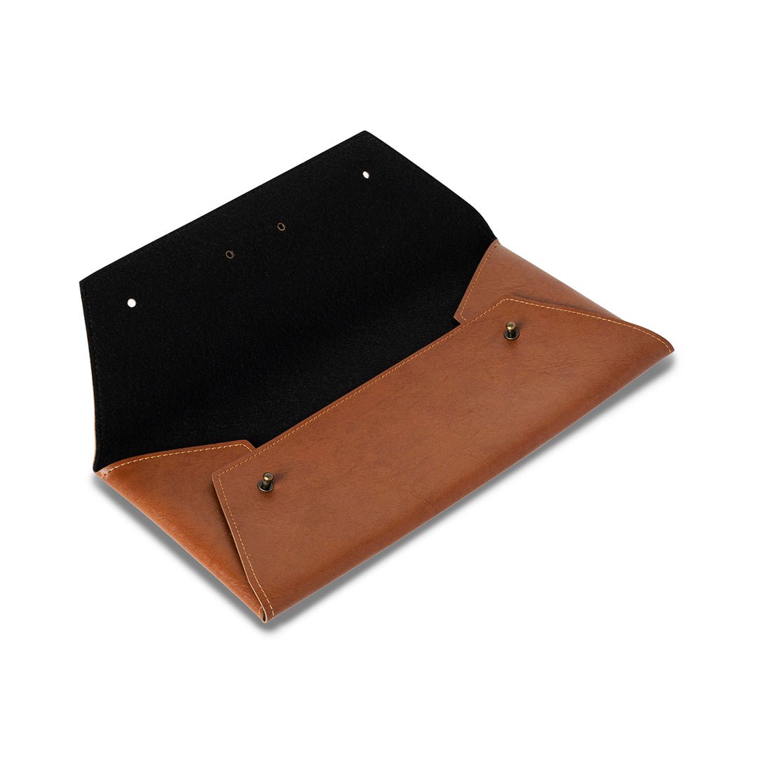 Personalised Cheque Book Holder - Brown - The Signature Box