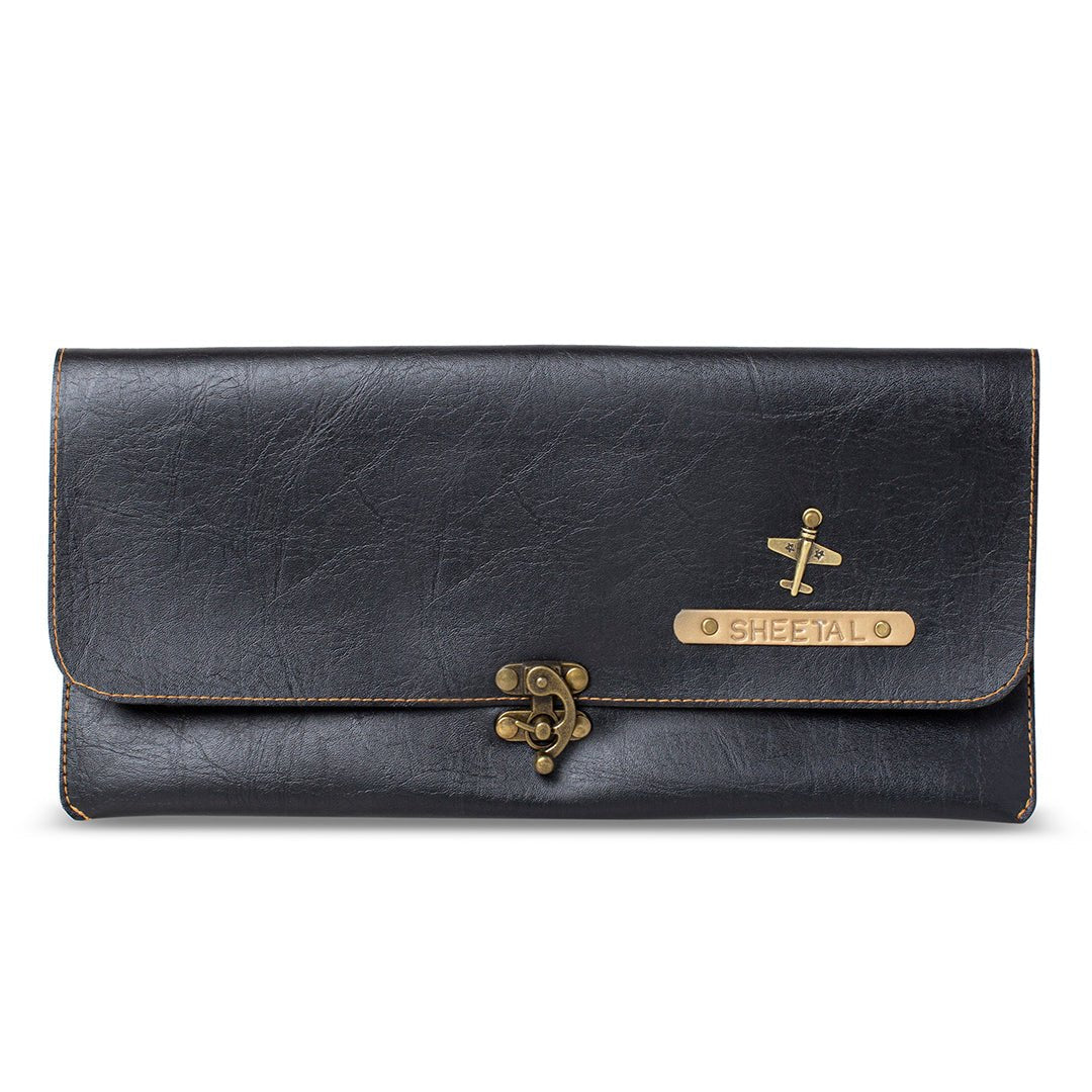 Personalised Clutch - Black - The Signature Box