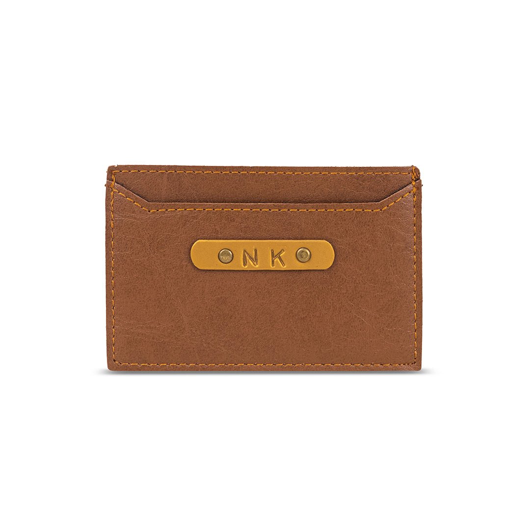 Personalised Credit Card Holder - Brown - The Signature Box