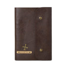 Personalised Diary With Button - Dark Brown - The Signature Box