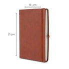 Personalised Hard Bound Diary - Brown - The Signature Box